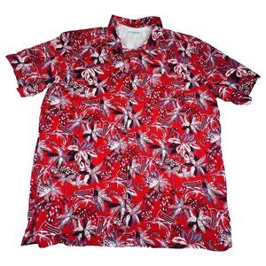 Columbia PFG Men’s Large Trollers Best Fishing Shirt 4th of July USA Flag